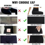 Fullsoft 2 Pack Womens Yoga Leggings With Pocket High Waisted Tummy Control Pants