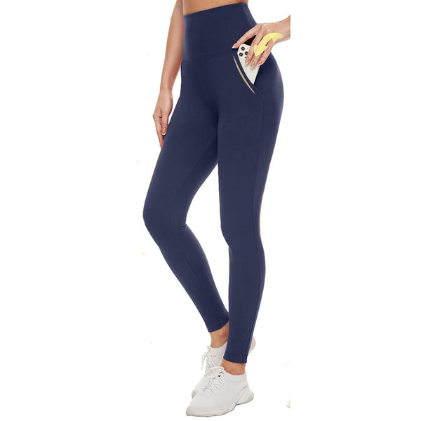 Yoga Pants With Pockets For Women High Waist European And American Outdoor  Running Sports Fitness Pants For Women Leggings For Women Lnavy