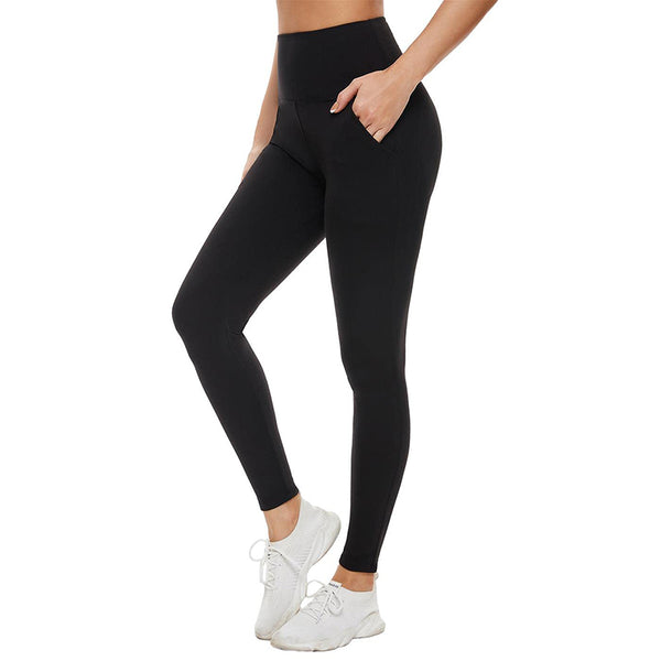 ZFLL Leggings,Pockets Leggings Fitness Yoga Pants High Waist Sexy Curvy  Elastic Leggins Fashion Stretch Women Thickened Leather Pants,A,Black,XL:  Buy Online at Best Price in UAE 