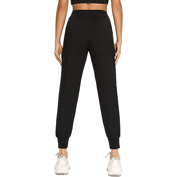 GetUSCart- Oalka Women's Joggers High Waist Yoga Pockets Sweatpants Sport  Workout Pants Spindrift L