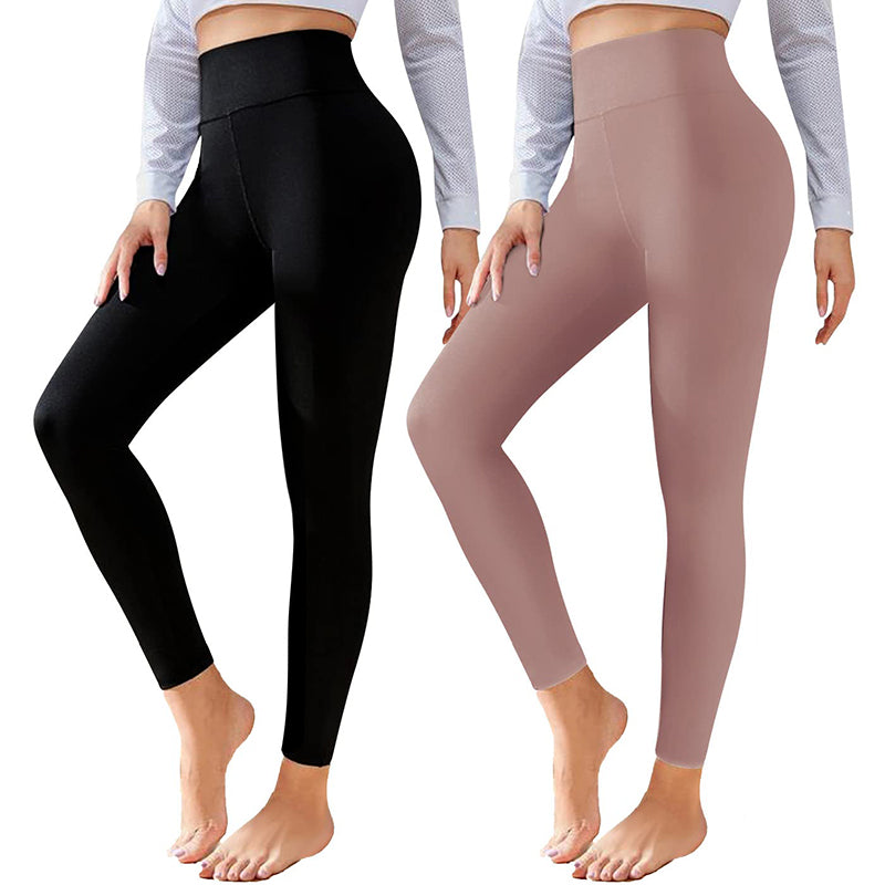 Fullsoft 2 Pack Womens Yoga Leggings Buttery Soft High Waisted Tummy Control Pants
