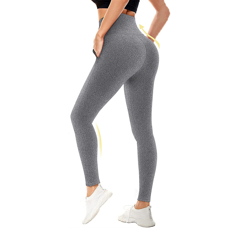 Grey Marl Next Active Sports Tummy Control High Waisted Full Length  Sculpting Leggings