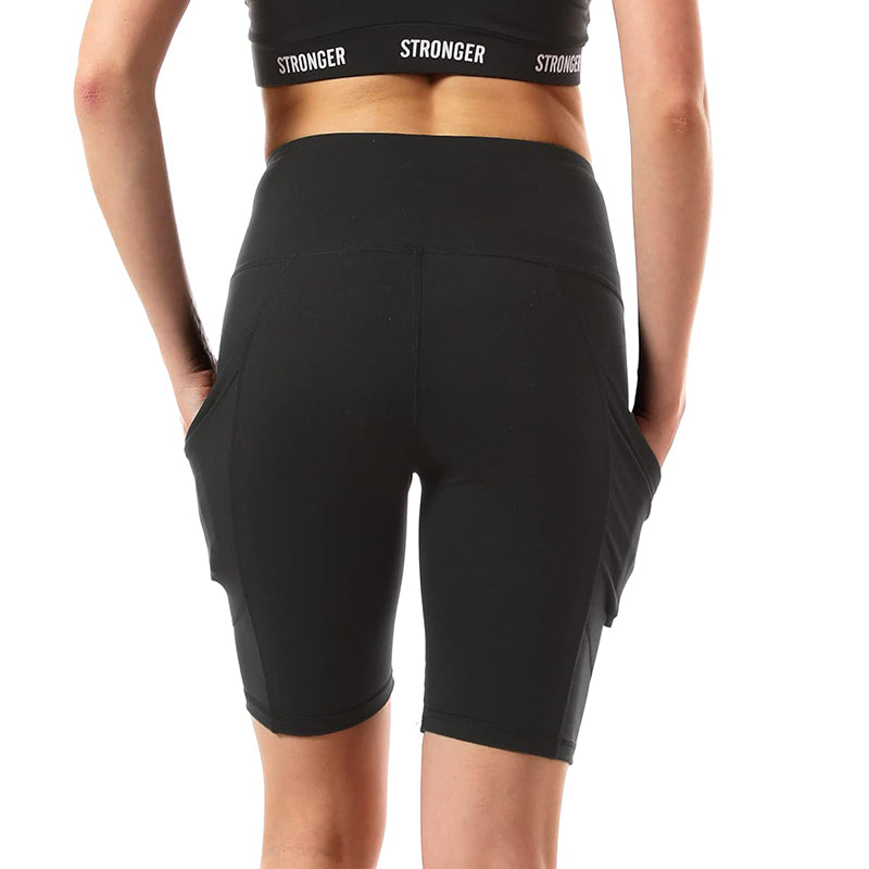 Fullsoft 2 Pack Womens Biker Shorts With Pockets High Waisted Workout Running Athletic Leggings