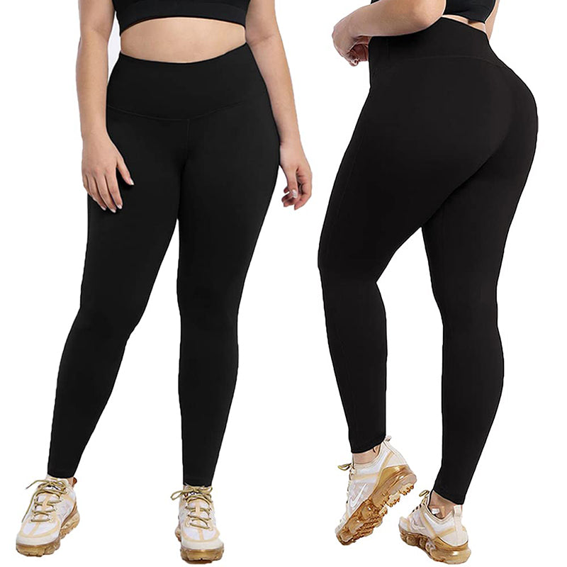 ATHLU Ladies High Waist Plus Size Tights - Black – Adtitude Sport