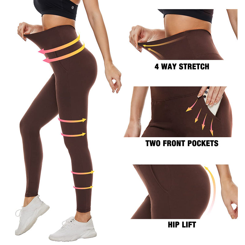 IEPOFG Leggings for Women High Waist Yoga Pants with Pockets Tummy