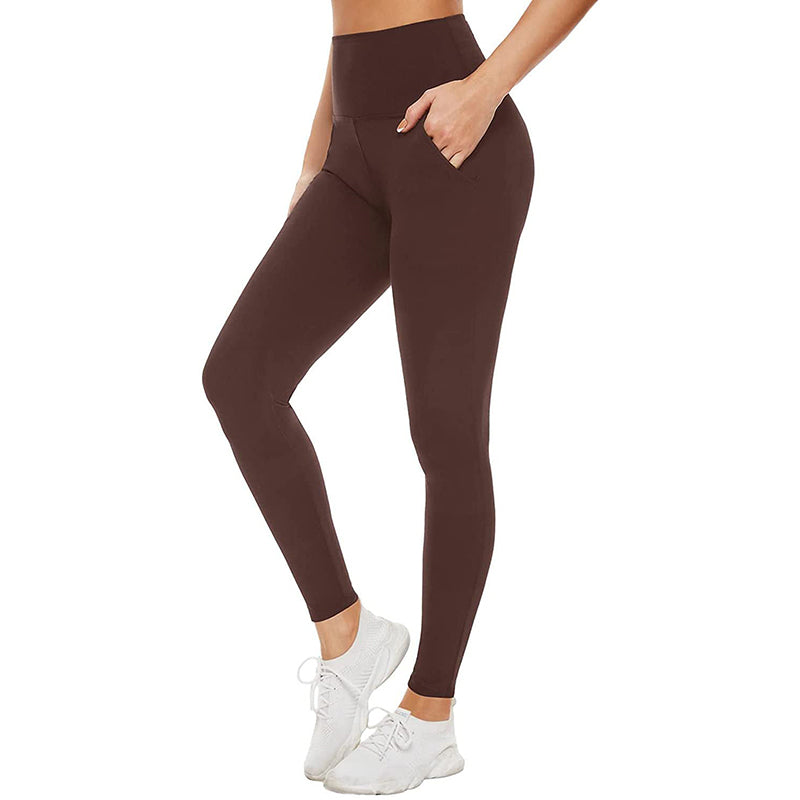  SEDLAV, Leggings for Women with Pockets, Brown. for: Workout,  Yoga, Gym. Tummy Control, High Waisted & No See-Through (Large/X-Large) :  Clothing, Shoes & Jewelry