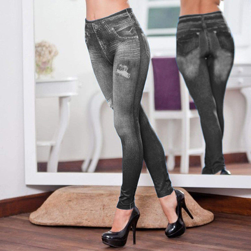 Fullsoft Dark Grey Womens Yoga Leggings With Pocket High Waisted