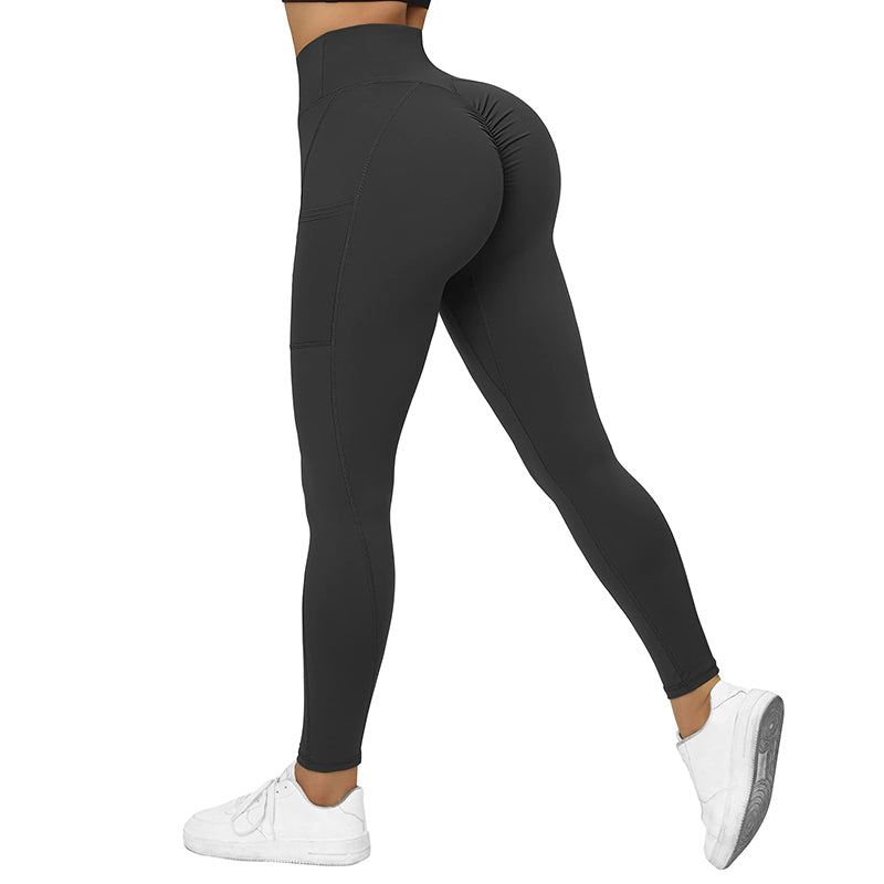 Push Up Leggings Women's Legging Fitness Black Leggins High Waist Legins  Workout Plus Size Leaf Pattern Jeggings (Color : PD79 Pure Black, Size : L.)