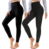 Fullsoft 2 Pack Womens Yoga Leggings Buttery Soft High Waisted Tummy Control Pants