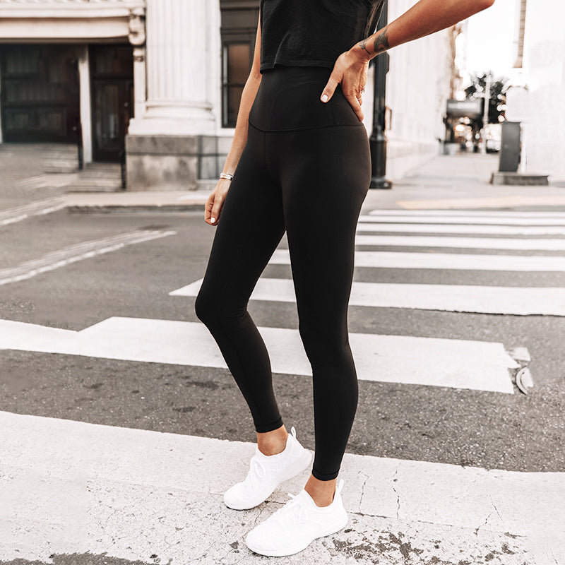 Fullsoft Black Womens Leggings High Waisted Tummy Control Yoga Pants -  Black / S/M